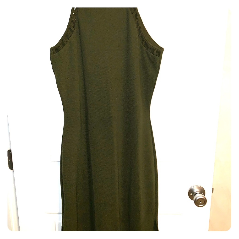 Olive green tank top dress